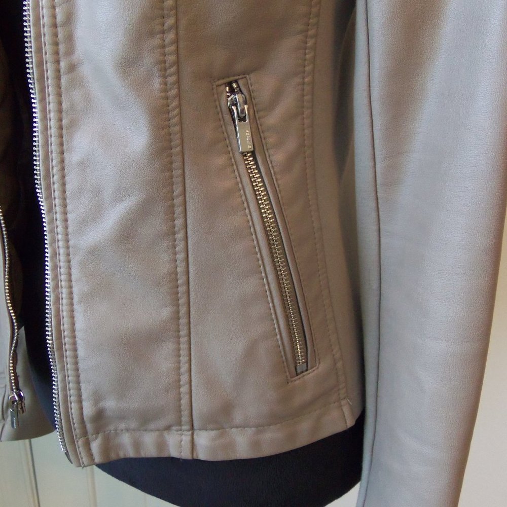 Express Faux Leather Jacket Snap Collar sz S - Picture 8 of 12